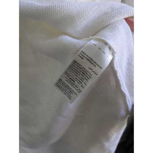 NWT Chico's Tonal Jacquard Cardigan Women's 4 Ivory Longline Open Front Textured - Picture 12 of 12